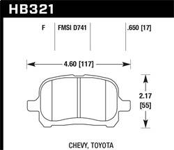 Hawk Performance - HPS Disc Brake Pad - Hawk Performance HB321F.650 - Image 1