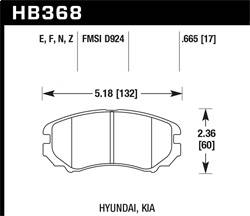 Hawk Performance - Performance Ceramic Disc Brake Pad - Hawk Performance HB368Z.665 - Image 1