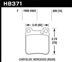 Hawk Performance - HPS Disc Brake Pad - Hawk Performance HB371F.600 - Image 1