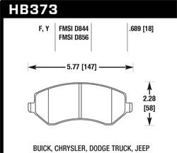 Hawk Performance - HPS Disc Brake Pad - Hawk Performance HB373F.689 - Image 1