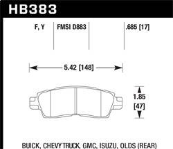 Hawk Performance - HPS Disc Brake Pad - Hawk Performance HB383F.685 - Image 1