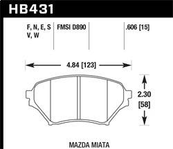 Hawk Performance - HPS Disc Brake Pad - Hawk Performance HB431F.606 - Image 1