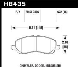 Hawk Performance - LTS Disc Brake Pad - Hawk Performance HB435Y.622 - Image 1