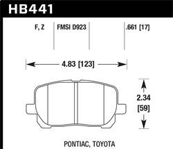 Hawk Performance - Performance Ceramic Disc Brake Pad - Hawk Performance HB441Z.661 - Image 1