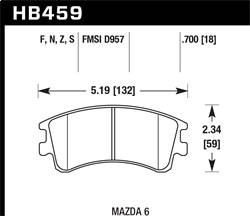 Hawk Performance - HPS Disc Brake Pad - Hawk Performance HB459F.700 - Image 1