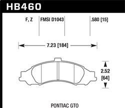 Hawk Performance - Performance Ceramic Disc Brake Pad - Hawk Performance HB460Z.580 - Image 1