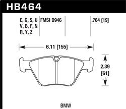 Hawk Performance - HP Plus Disc Brake Pad - Hawk Performance HB464N.764 - Image 1