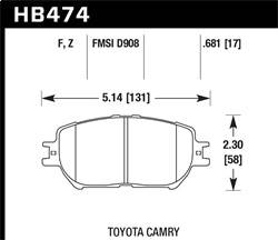 Hawk Performance - HPS Disc Brake Pad - Hawk Performance HB474F.681 - Image 1