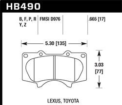 Hawk Performance - HPS Disc Brake Pad - Hawk Performance HB490F.665 - Image 1