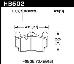 Hawk Performance - HPS Disc Brake Pad - Hawk Performance HB502F.606 - Image 1