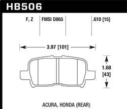 Hawk Performance - Performance Ceramic Disc Brake Pad - Hawk Performance HB506Z.610 - Image 1