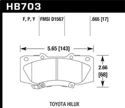 Hawk Performance - HPS Disc Brake Pad - Hawk Performance HB703F.665 - Image 1