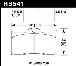 Hawk Performance - HPS Disc Brake Pad - Hawk Performance HB541F.630 - Image 1