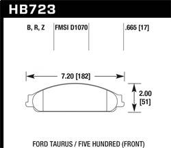 Hawk Performance - Performance Ceramic Disc Brake Pad - Hawk Performance HB723Z.665 - Image 1