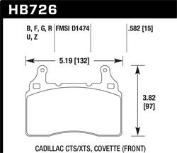 Hawk Performance - HPS 5.0 Disc Brake Pad - Hawk Performance HB726B.582 - Image 1