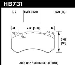 Hawk Performance - HPS 5.0 Disc Brake Pad - Hawk Performance HB731B.620 - Image 1