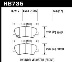 Hawk Performance - HPS 5.0 Disc Brake Pad - Hawk Performance HB735B.666 - Image 1