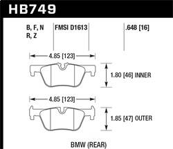 Hawk Performance - Performance Ceramic Disc Brake Pad - Hawk Performance HB749Z.648 - Image 1