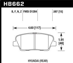 Hawk Performance - HPS 5.0 Disc Brake Pad - Hawk Performance HB662B.587 - Image 1