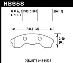 Hawk Performance - DTC-30 Disc Brake Pad - Hawk Performance HB658W.570 - Image 1