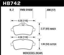 Hawk Performance - Performance Ceramic Disc Brake Pad - Hawk Performance HB742Z.690 - Image 1