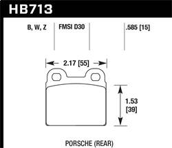 Hawk Performance - DTC-30 Disc Brake Pad - Hawk Performance HB713W.585 - Image 1