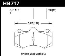 Hawk Performance - HP Plus Disc Brake Pad - Hawk Performance HB717N.660 - Image 1