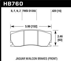 Hawk Performance - HPS 5.0 Disc Brake Pad - Hawk Performance HB760B.620 - Image 1