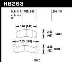 Hawk Performance - Street Race Disc Brake Pad - Hawk Performance HB263R.650 - Image 1