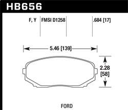 Hawk Performance - LTS Disc Brake Pad - Hawk Performance HB656Y.684 - Image 1