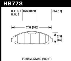 Hawk Performance - DTC-30 Disc Brake Pad - Hawk Performance HB773W.664 - Image 1