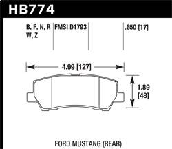 Hawk Performance - DTC-30 Disc Brake Pad - Hawk Performance HB774W.650 - Image 1