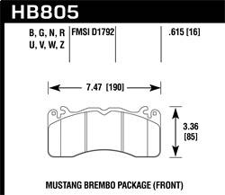 Hawk Performance - DTC-70 Disc Brake Pad - Hawk Performance HB805U.615 - Image 1