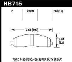 Hawk Performance - LTS Disc Brake Pad - Hawk Performance HB715Y.713 - Image 1