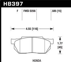 Hawk Performance - HPS Disc Brake Pad - Hawk Performance HB397F.585 - Image 1