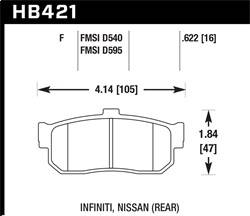 Hawk Performance - HPS Disc Brake Pad - Hawk Performance HB421F.622 - Image 1