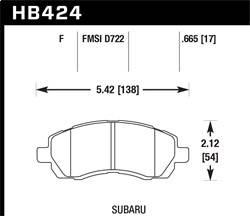 Hawk Performance - HPS Disc Brake Pad - Hawk Performance HB424F.665 - Image 1