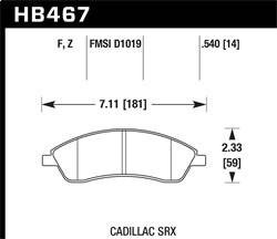 Hawk Performance - HPS Disc Brake Pad - Hawk Performance HB467F.540 - Image 1