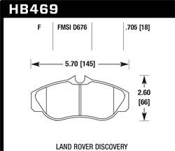 Hawk Performance - HPS Disc Brake Pad - Hawk Performance HB469F.705 - Image 1