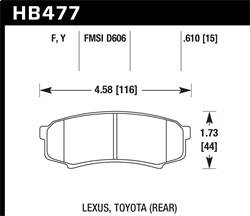 Hawk Performance - HPS Disc Brake Pad - Hawk Performance HB477F.610 - Image 1