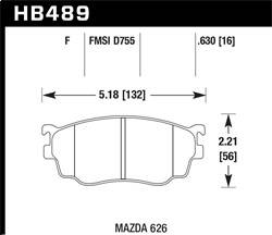 Hawk Performance - HPS Disc Brake Pad - Hawk Performance HB489F.630 - Image 1