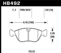 Hawk Performance - HPS Disc Brake Pad - Hawk Performance HB492F.732 - Image 1