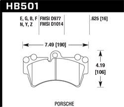 Hawk Performance - Performance Ceramic Disc Brake Pad - Hawk Performance HB501Z.625 - Image 1