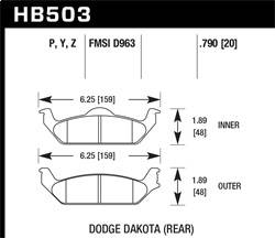 Hawk Performance - LTS Disc Brake Pad - Hawk Performance HB503Y.790 - Image 1