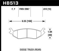 Hawk Performance - LTS Disc Brake Pad - Hawk Performance HB513Y.610 - Image 1