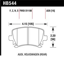 Hawk Performance - HPS Disc Brake Pad - Hawk Performance HB544F.628 - Image 1