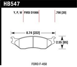 Hawk Performance - LTS Disc Brake Pad - Hawk Performance HB547Y.798 - Image 1