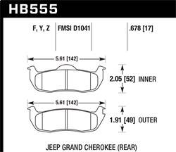 Hawk Performance - LTS Disc Brake Pad - Hawk Performance HB555Y.678 - Image 1