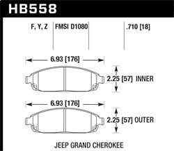 Hawk Performance - HPS Disc Brake Pad - Hawk Performance HB558F.710 - Image 1