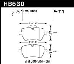 Hawk Performance - HP Plus Disc Brake Pad - Hawk Performance HB560N.677 - Image 1